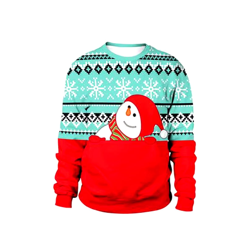 2024 Ugly Christmas Sweater for Gift Santa Elf Funny Pullover Womens Mens Jerseys Party Birthday Snowmanxmas Sweatshirt