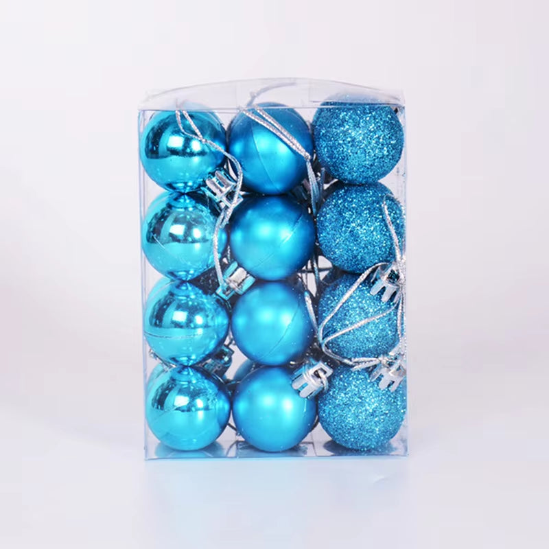 Christmas Decorations for Home 24 Pcs 3Cm Cute All-Match Xmas Ball Ornament Christmas Tree Decorations New Year Decorations