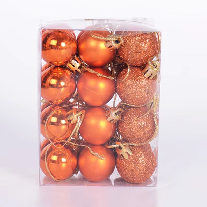 Christmas Decorations for Home 24 Pcs 3Cm Cute All-Match Xmas Ball Ornament Christmas Tree Decorations New Year Decorations