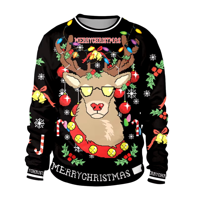 2024 Ugly Christmas Sweater for Gift Santa Elf Funny Pullover Womens Mens Jerseys Party Birthday Snowmanxmas Sweatshirt