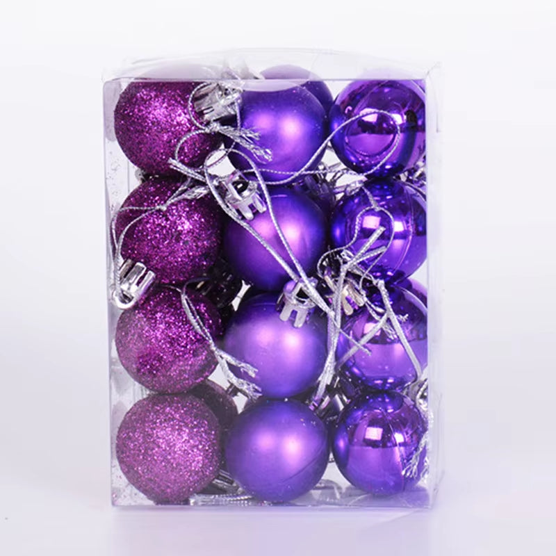 Christmas Decorations for Home 24 Pcs 3Cm Cute All-Match Xmas Ball Ornament Christmas Tree Decorations New Year Decorations