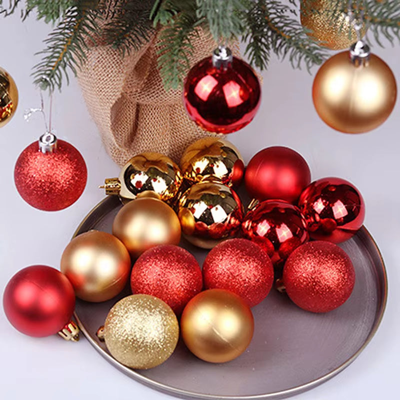 Christmas Decorations for Home 24 Pcs 3Cm Cute All-Match Xmas Ball Ornament Christmas Tree Decorations New Year Decorations