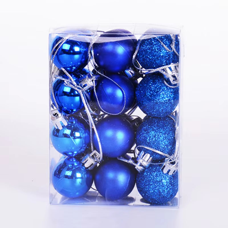 Christmas Decorations for Home 24 Pcs 3Cm Cute All-Match Xmas Ball Ornament Christmas Tree Decorations New Year Decorations