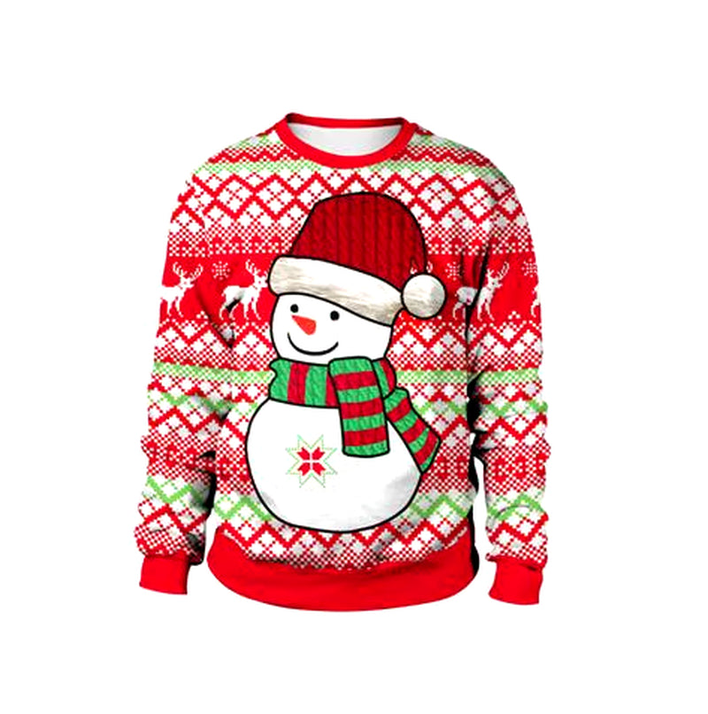 2024 Ugly Christmas Sweater for Gift Santa Elf Funny Pullover Womens Mens Jerseys Party Birthday Snowmanxmas Sweatshirt