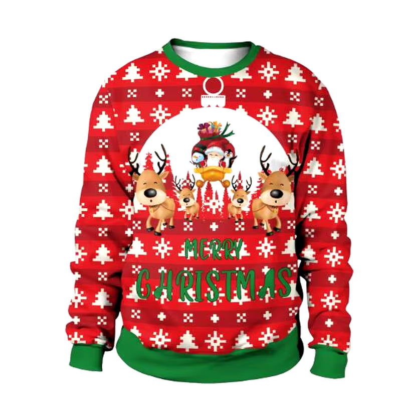 2024 Ugly Christmas Sweater for Gift Santa Elf Funny Pullover Womens Mens Jerseys Party Birthday Snowmanxmas Sweatshirt