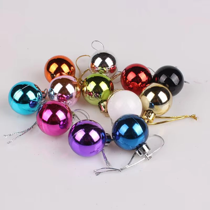 Christmas Decorations for Home 24 Pcs 3Cm Cute All-Match Xmas Ball Ornament Christmas Tree Decorations New Year Decorations