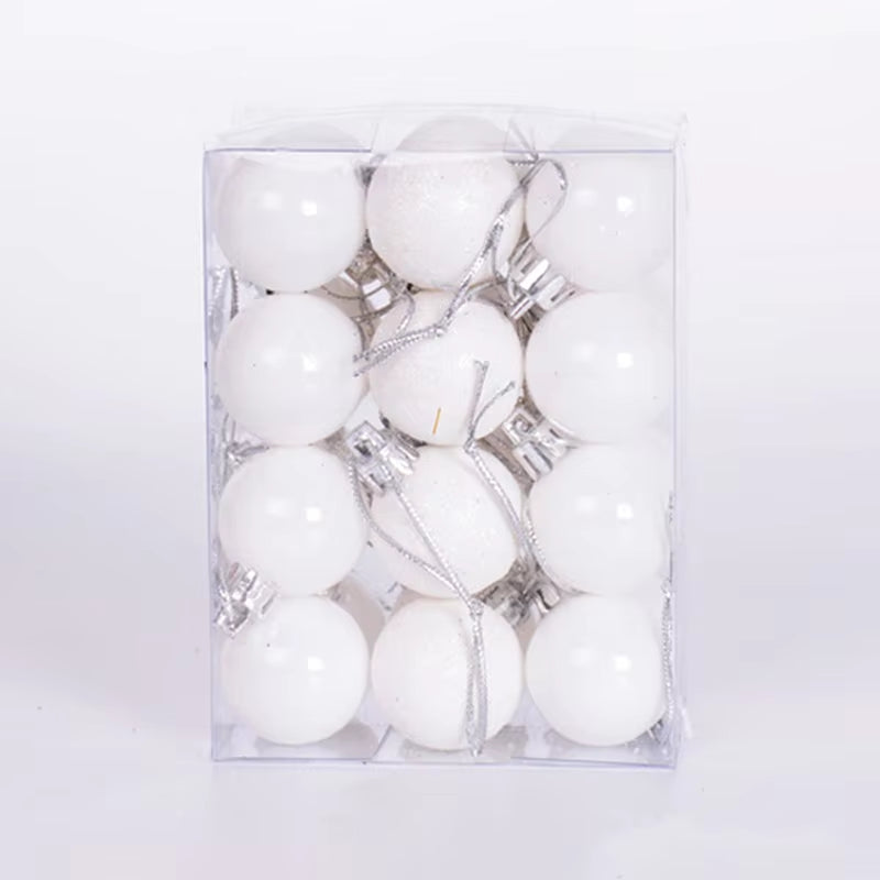 Christmas Decorations for Home 24 Pcs 3Cm Cute All-Match Xmas Ball Ornament Christmas Tree Decorations New Year Decorations