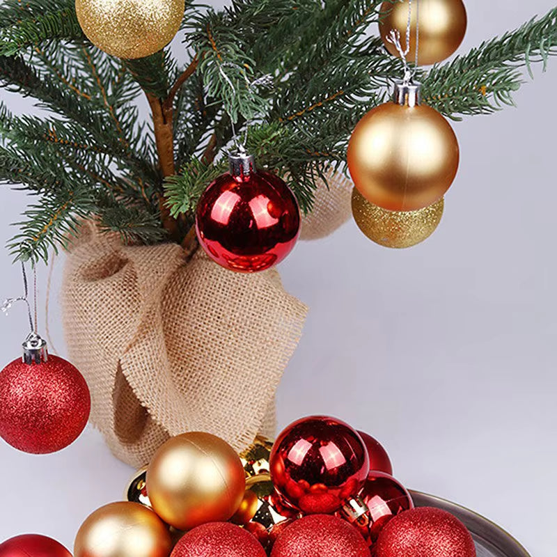 Christmas Decorations for Home 24 Pcs 3Cm Cute All-Match Xmas Ball Ornament Christmas Tree Decorations New Year Decorations